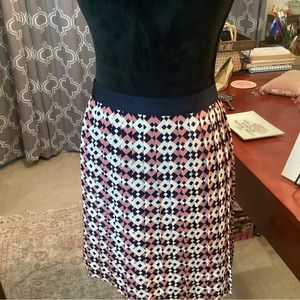J.Crew 100% Silk Geometric Skirt